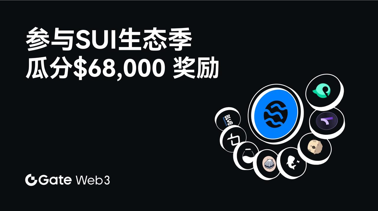 Gate Web3任務廣場推出Sui生態季活動，總獎池達$68,000