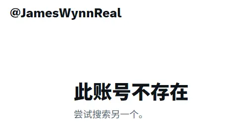 James Wynn已注销其X账户