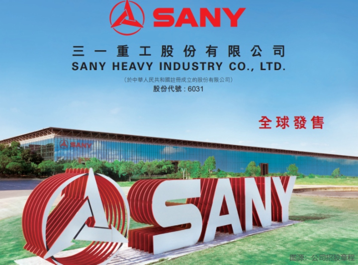 【IPO追踪】四股今起同日招股！三一重工引入淡马锡等基石