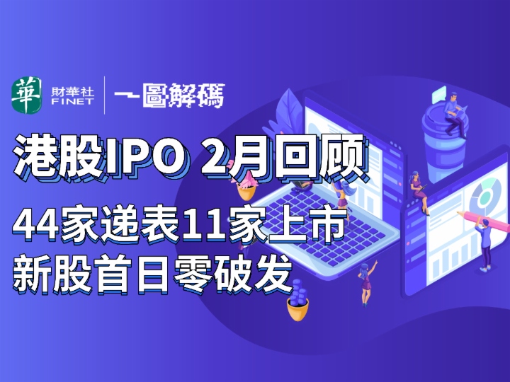 【一图解码】2月港股IPO全景：44家递表、11家上市，新股首日零破发